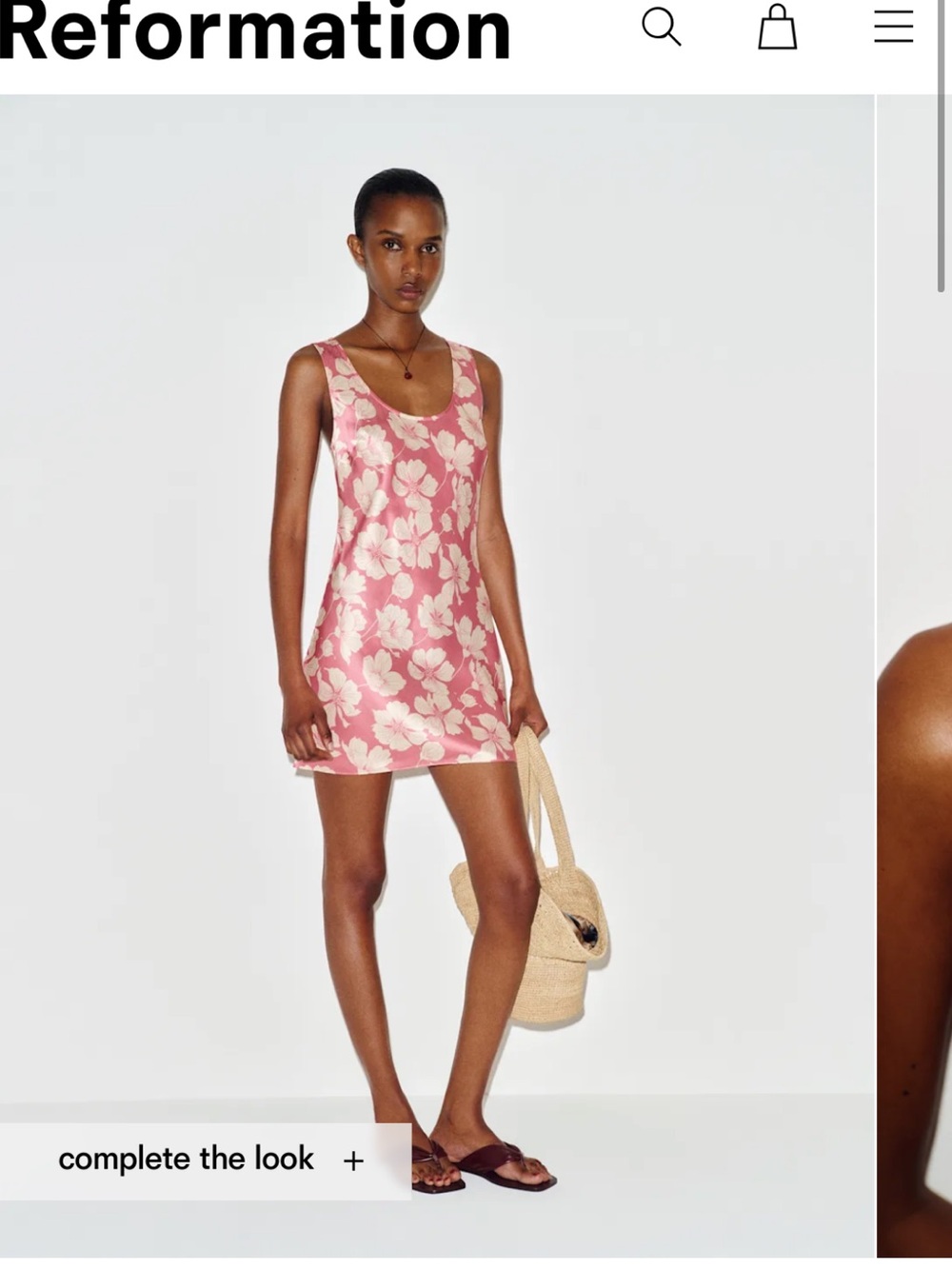 Reformation eden Silk mini dress XS
